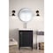 James Martin Vanities Britannia 24in Single Vanity, Black Onyx w/ White Glossy Composite Stone Top E652V24BKOWG - alternate 6